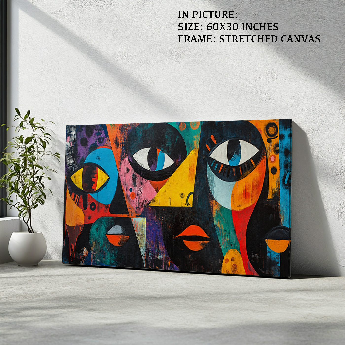 Artwork in Natural Wood Frame