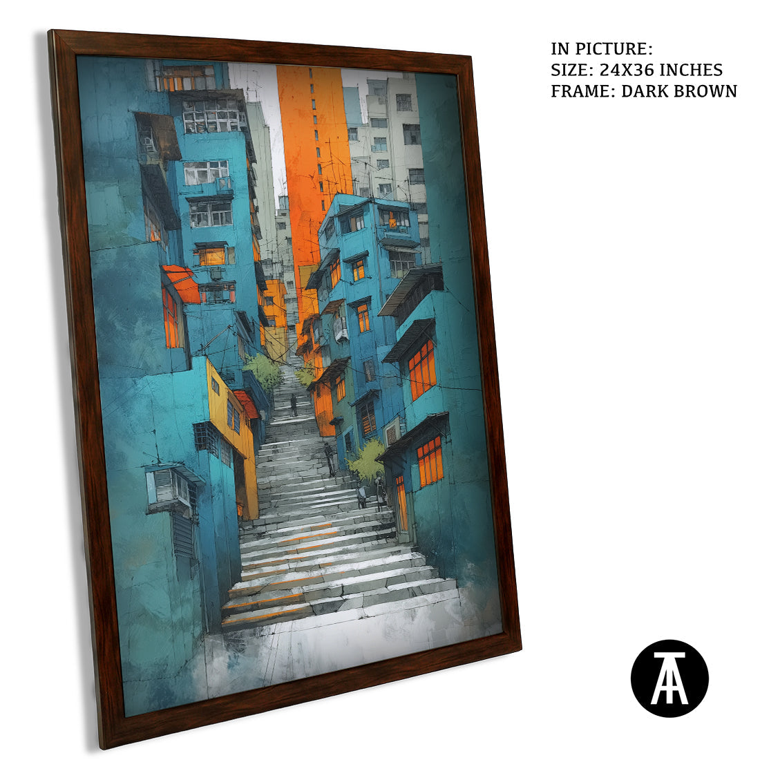 Artwork in Metal Champagne Gold Frame