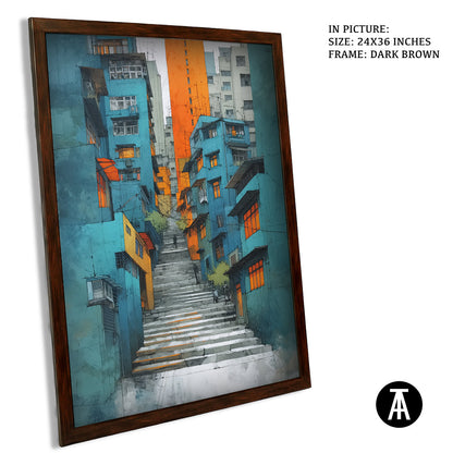 Artwork in Metal Champagne Gold Frame