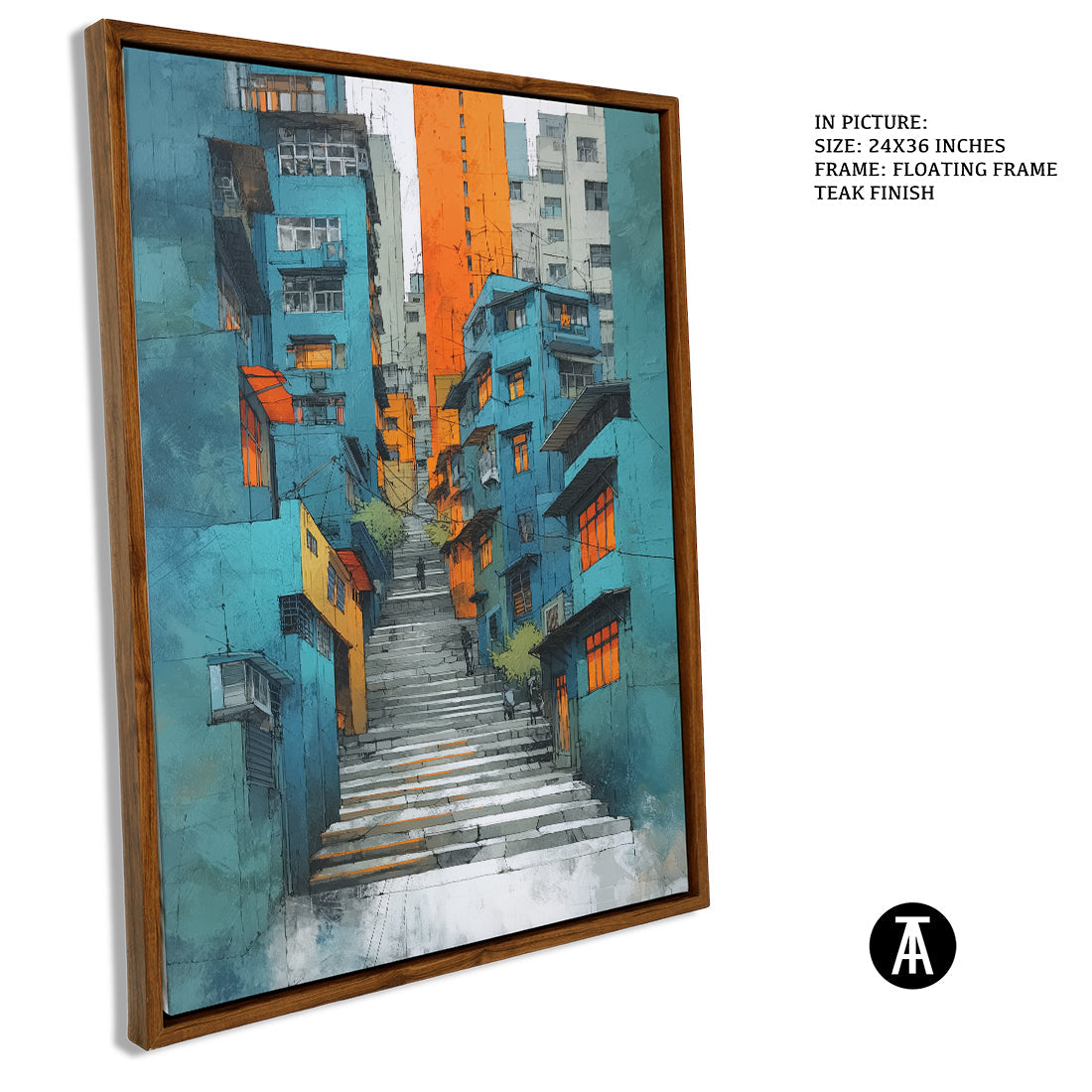 Artwork in Natural Wood Frame