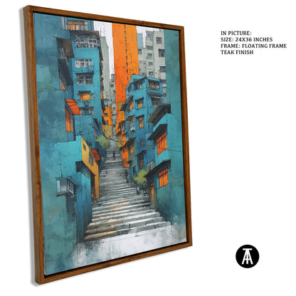 Artwork in Natural Wood Frame