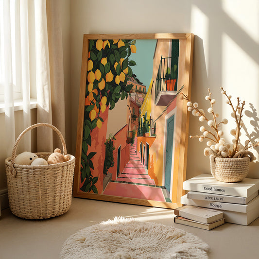 Boho Art Painting in a Lifestyle Setting