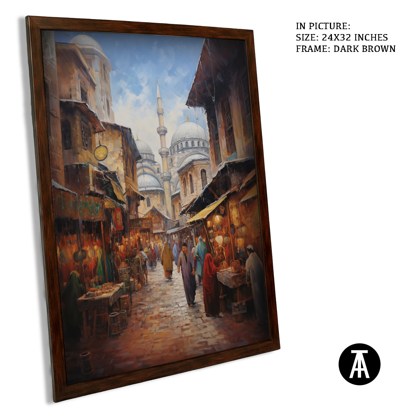 Artwork in Metal Champagne Gold Frame