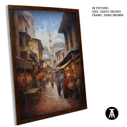 Artwork in Metal Champagne Gold Frame