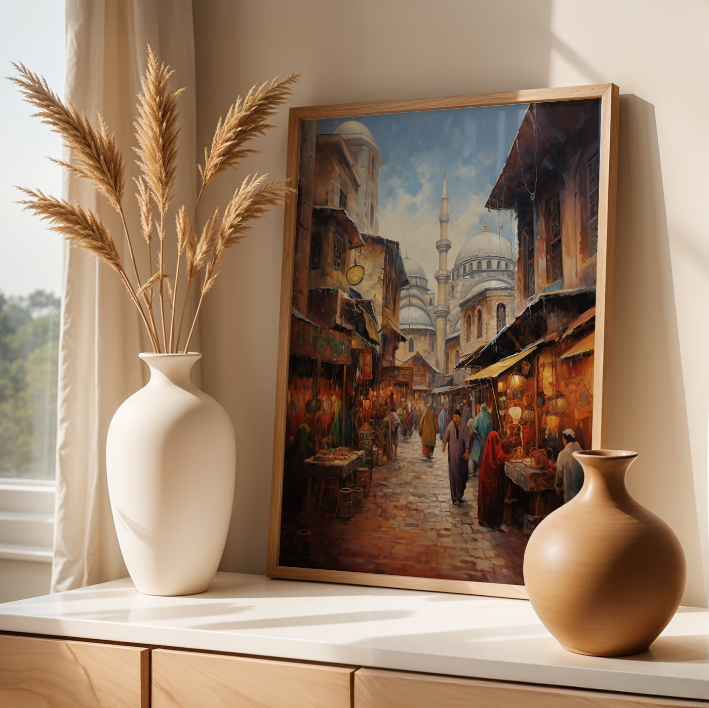 Istanbul Painting in a Lifestyle Setting