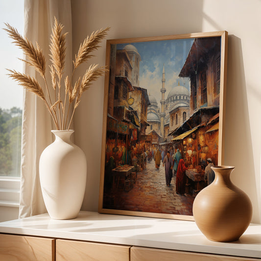 Istanbul Painting in a Lifestyle Setting