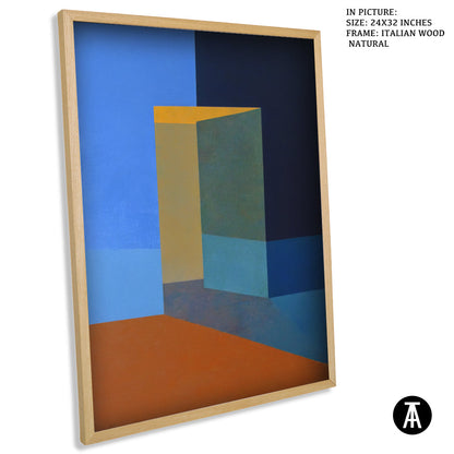 Artwork in Natural Wood Frame