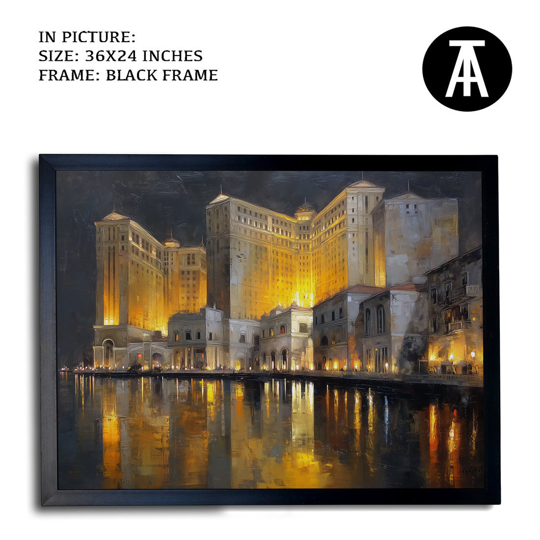 Artwork in Metal Champagne Gold Frame