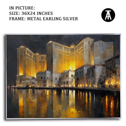 Artwork in Light Brown Frame
