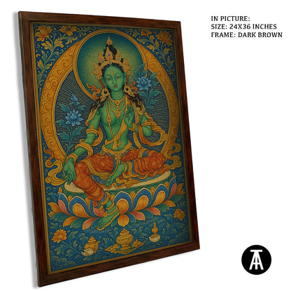Artwork in Dark Brown Frame