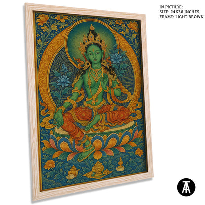 Artwork in Light Brown Frame