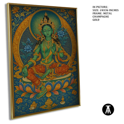 Artwork in Metal Champagne Gold Frame