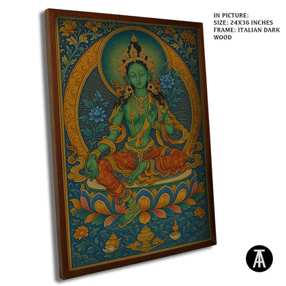 Artwork in Dark Wood Frame