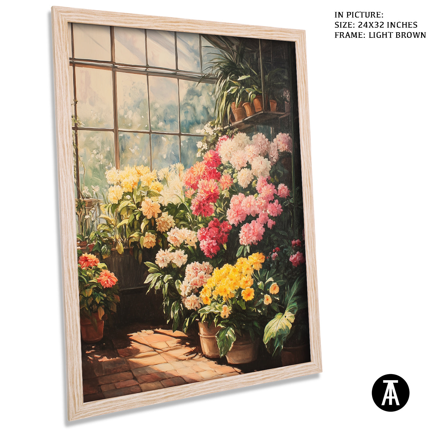 Artwork in Dark Brown Frame