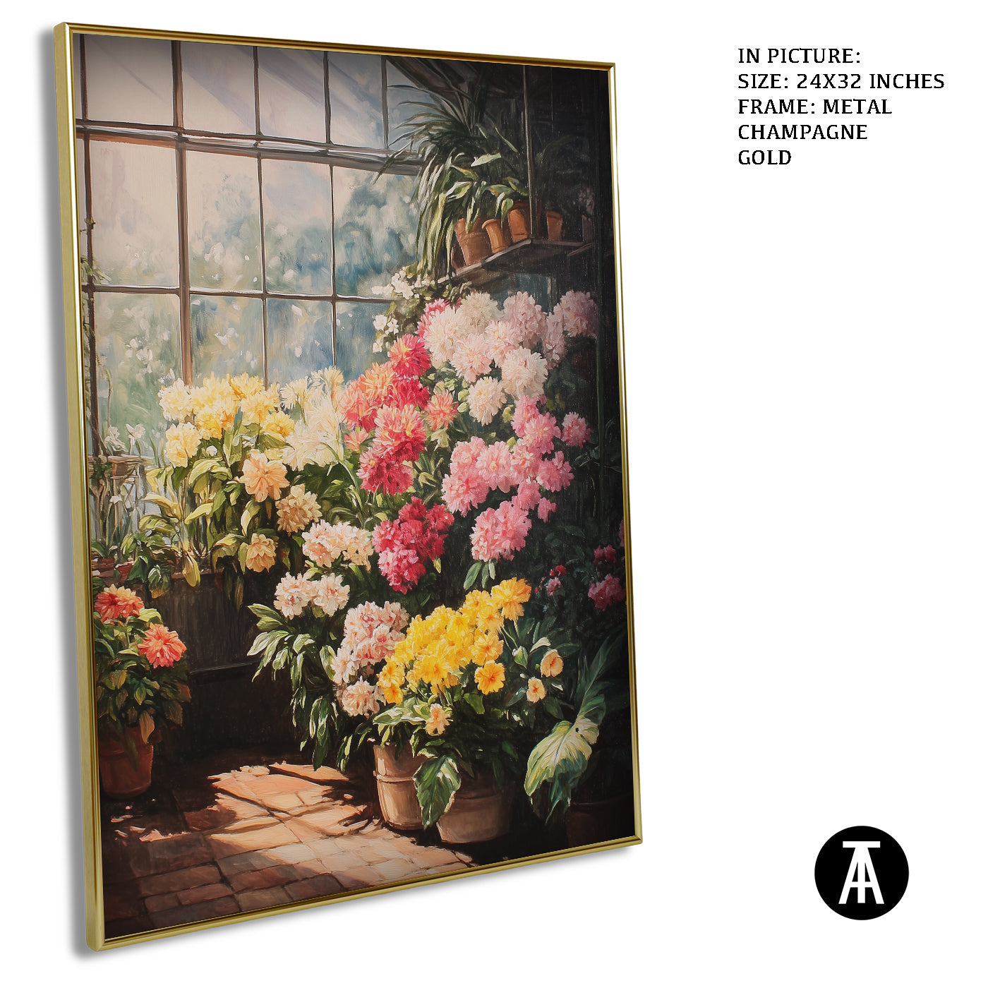Artwork in Light Brown Frame