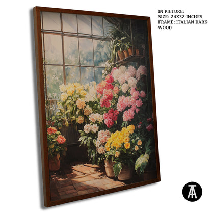 Artwork in Dark Wood Frame