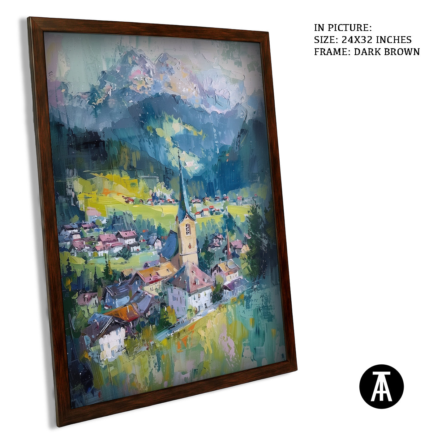 Artwork in Metal Champagne Gold Frame