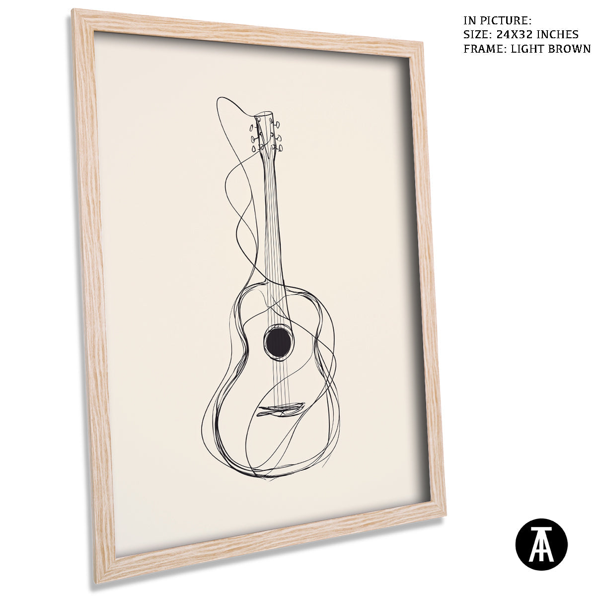 Artwork in Dark Brown Frame