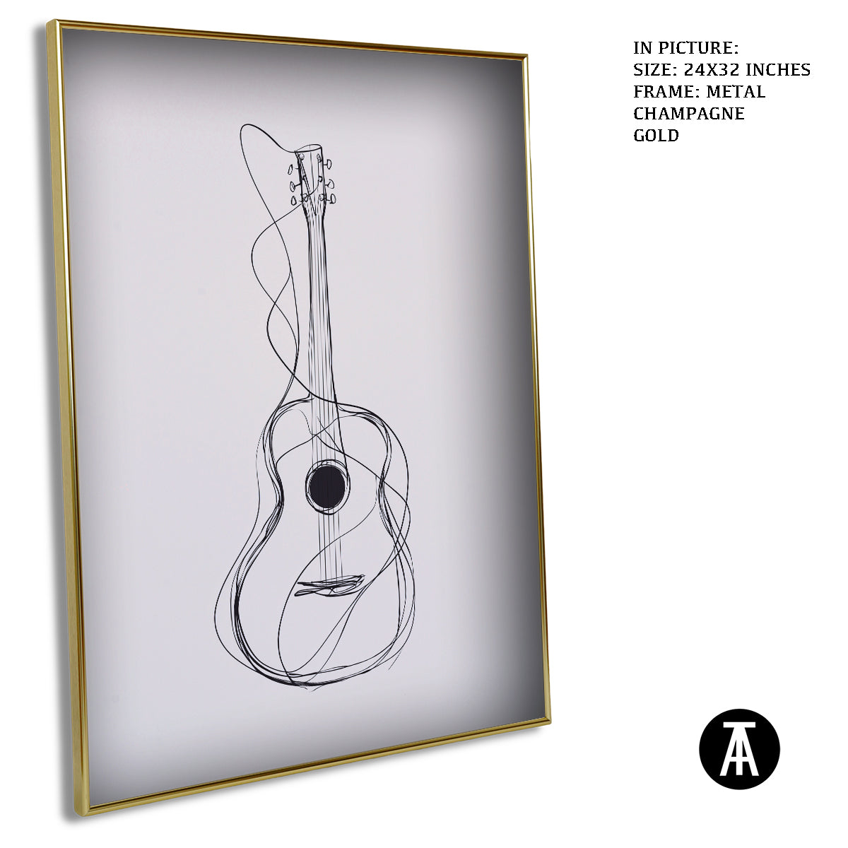 Artwork in Light Brown Frame