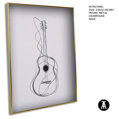 Artwork in Light Brown Frame