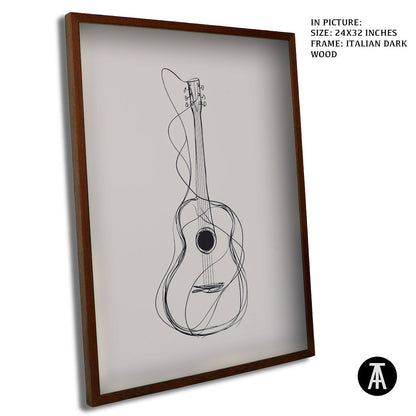 Artwork in Dark Wood Frame