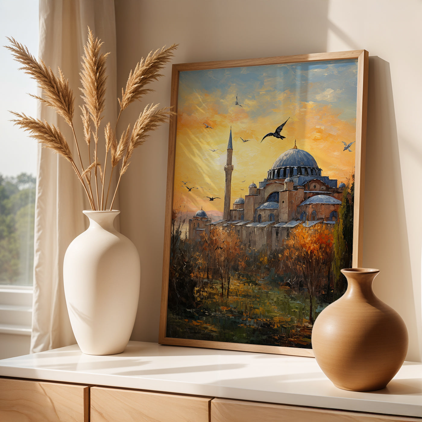 Istanbul Painting in a Lifestyle Setting