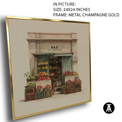 Artwork in Metal Champagne Gold Frame