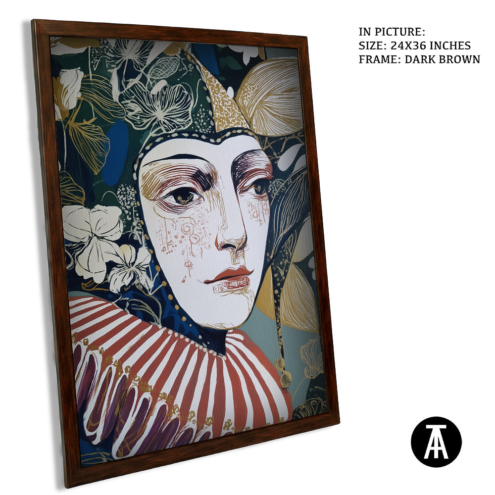 Artwork in Dark Brown Frame