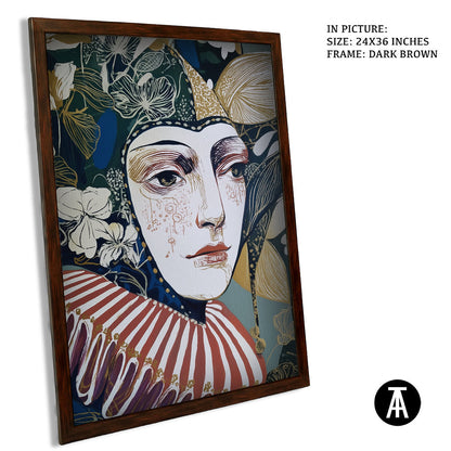 Artwork in Dark Brown Frame