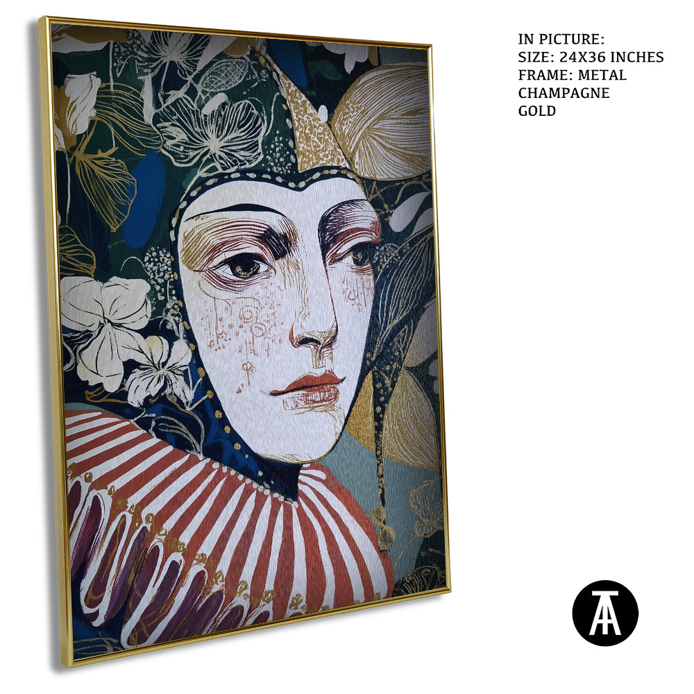 Artwork in Metal Champagne Gold Frame