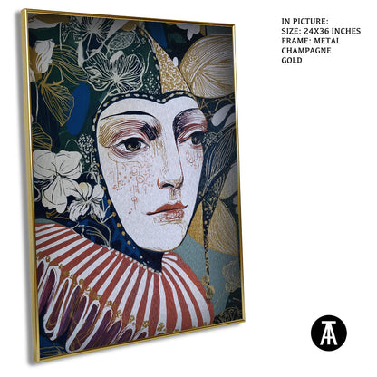 Artwork in Metal Champagne Gold Frame
