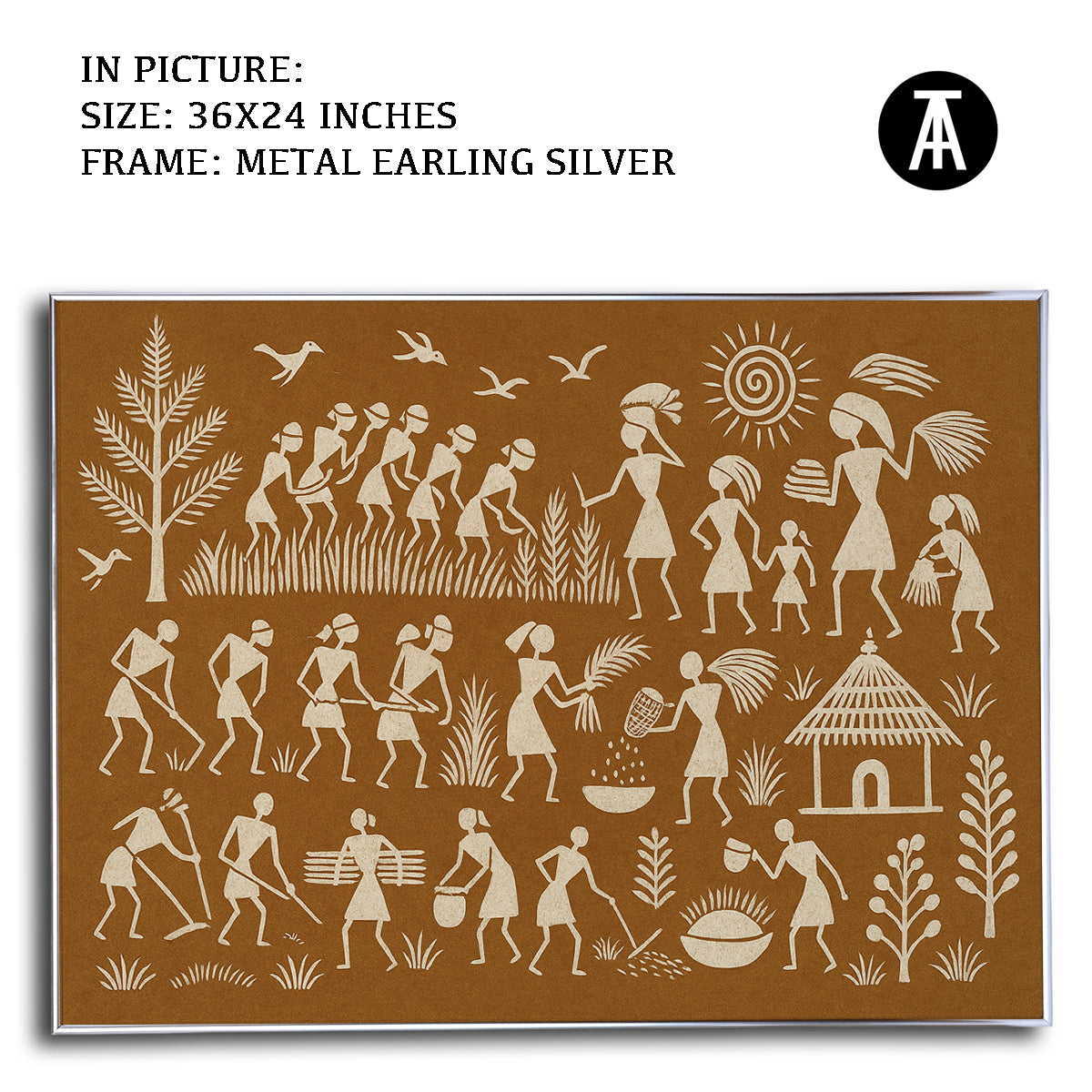 Artwork in Metal Earling Silver Frame