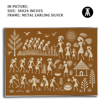 Artwork in Metal Earling Silver Frame