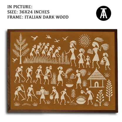 Artwork in Dark Wood Frame