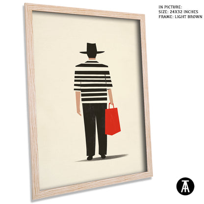 Artwork in Dark Brown Frame