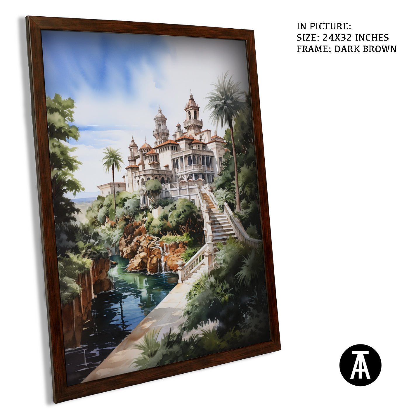Artwork in Metal Champagne Gold Frame