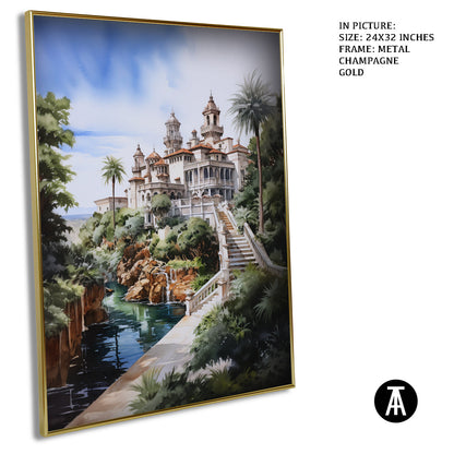 Artwork in Light Brown Frame