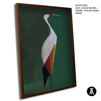 Artwork in Dark Wood Frame
