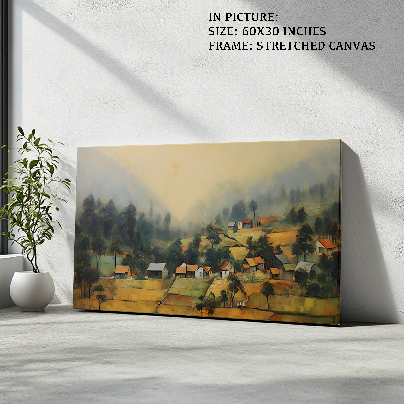 Artwork in Natural Wood Frame
