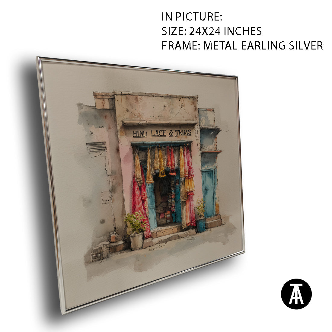 Artwork in Metal Earling Silver Frame
