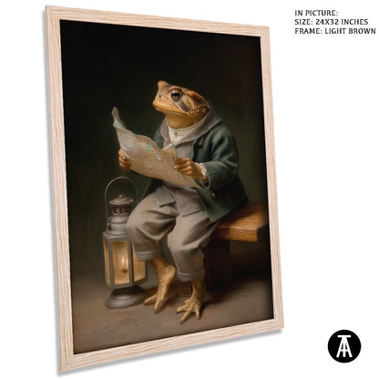 Artwork in Light Brown Frame