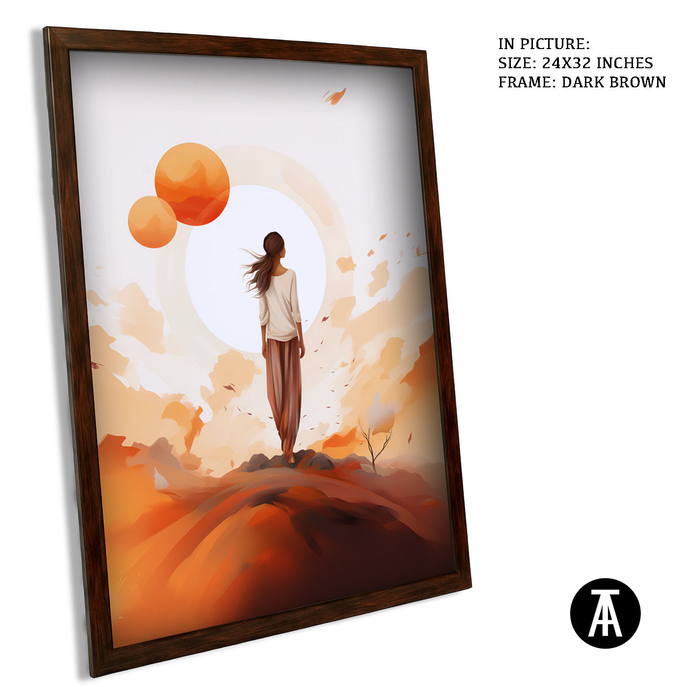Artwork in Metal Champagne Gold Frame