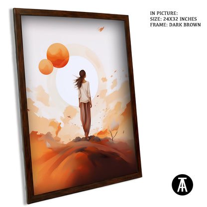 Artwork in Metal Champagne Gold Frame