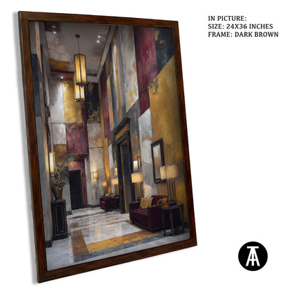 Artwork in Metal Champagne Gold Frame
