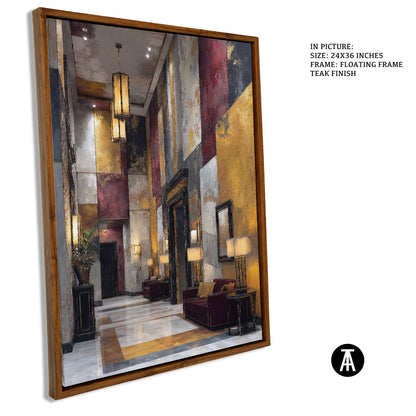 Artwork in Natural Wood Frame