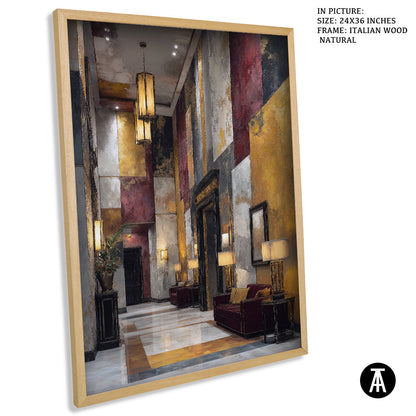 Artwork in Dark Wood Frame