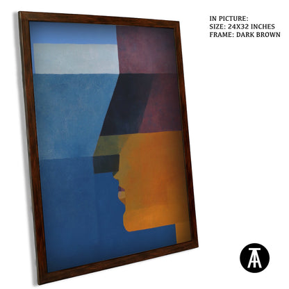 Artwork in Dark Brown Frame