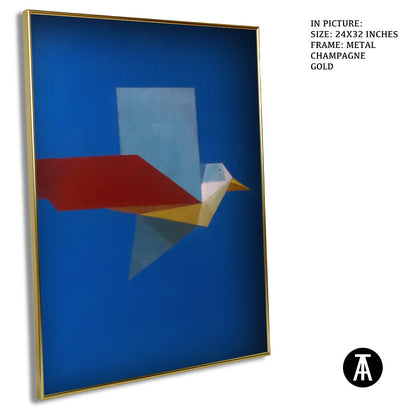 Artwork in Metal Champagne Gold Frame