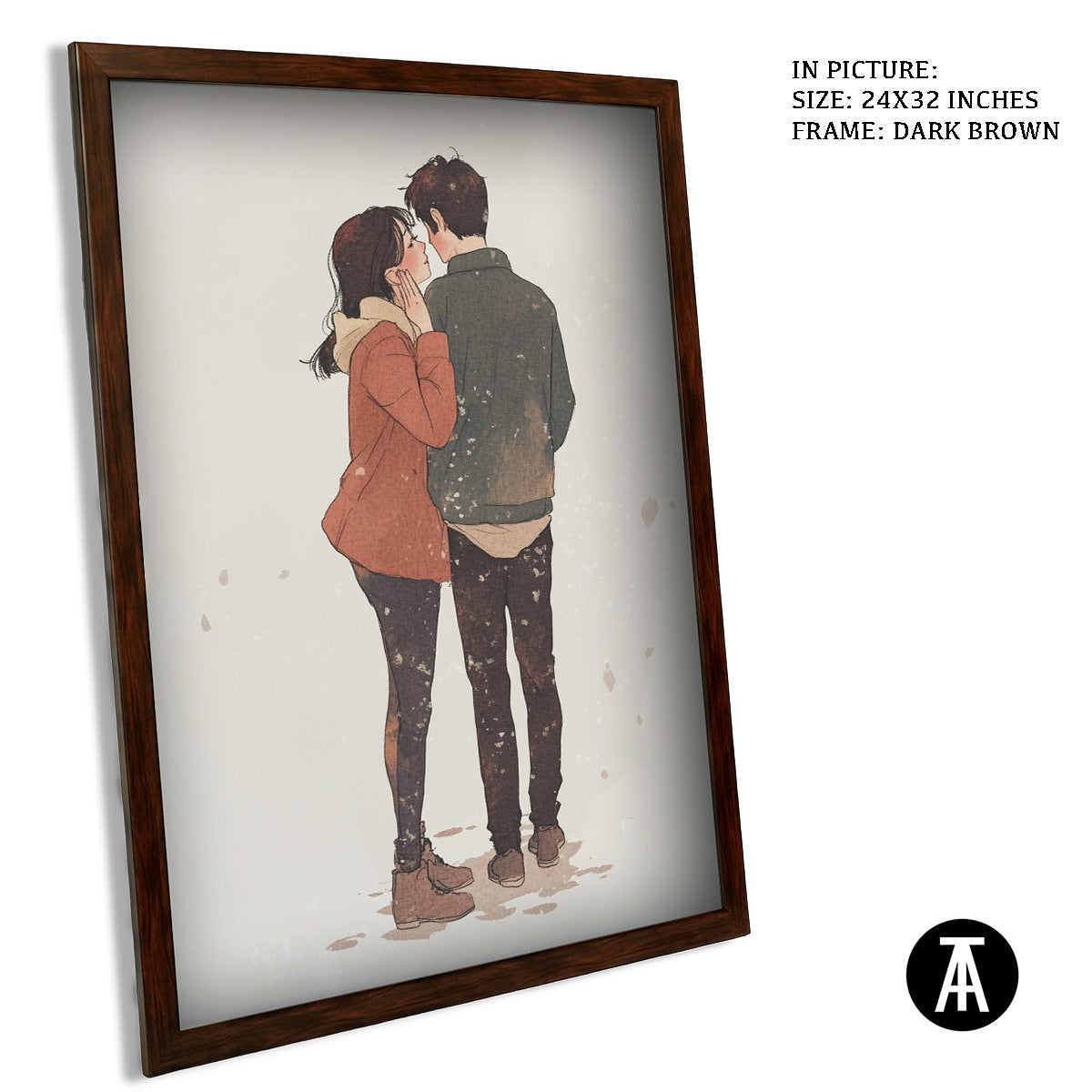 Artwork in Metal Champagne Gold Frame
