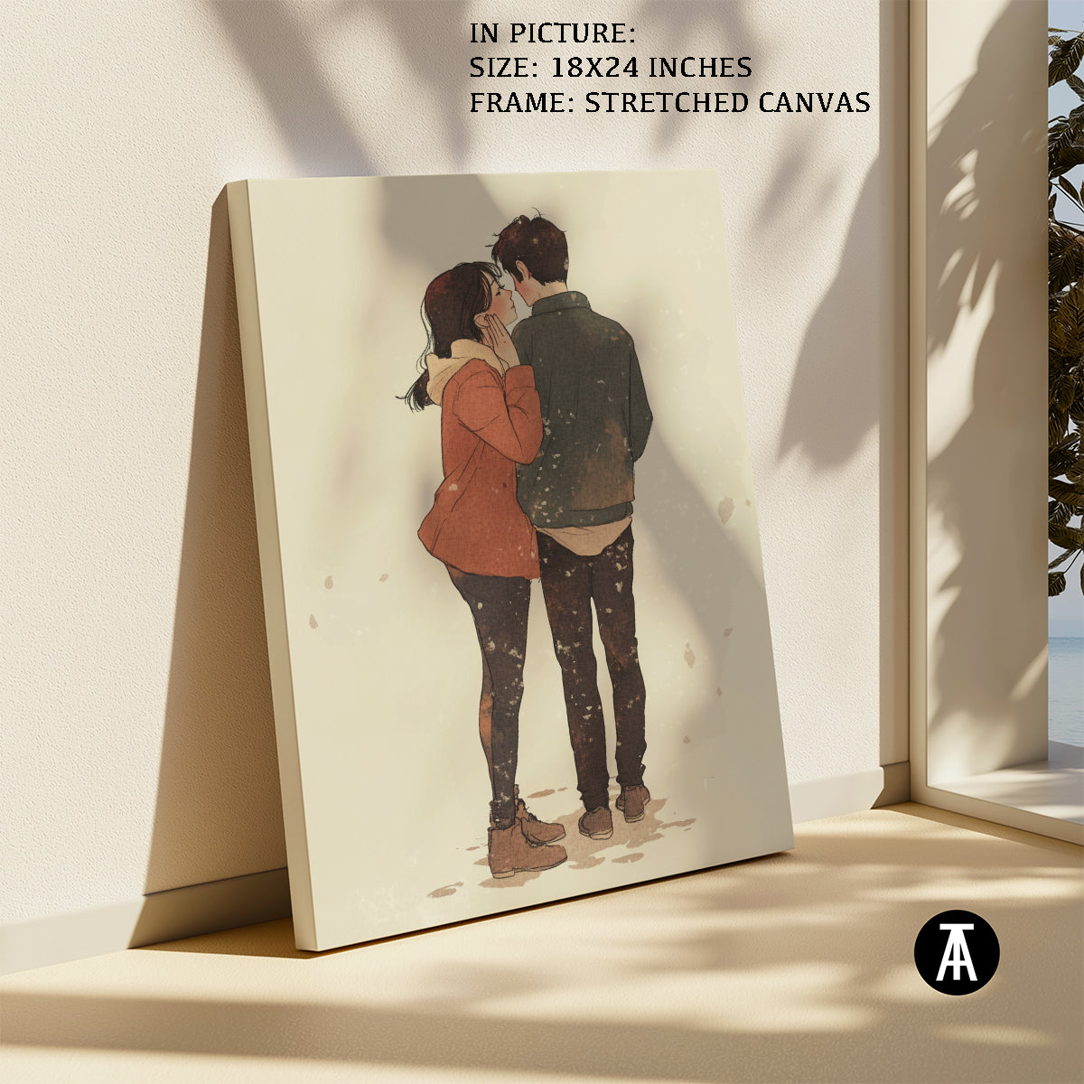 Artwork in Natural Wood Frame